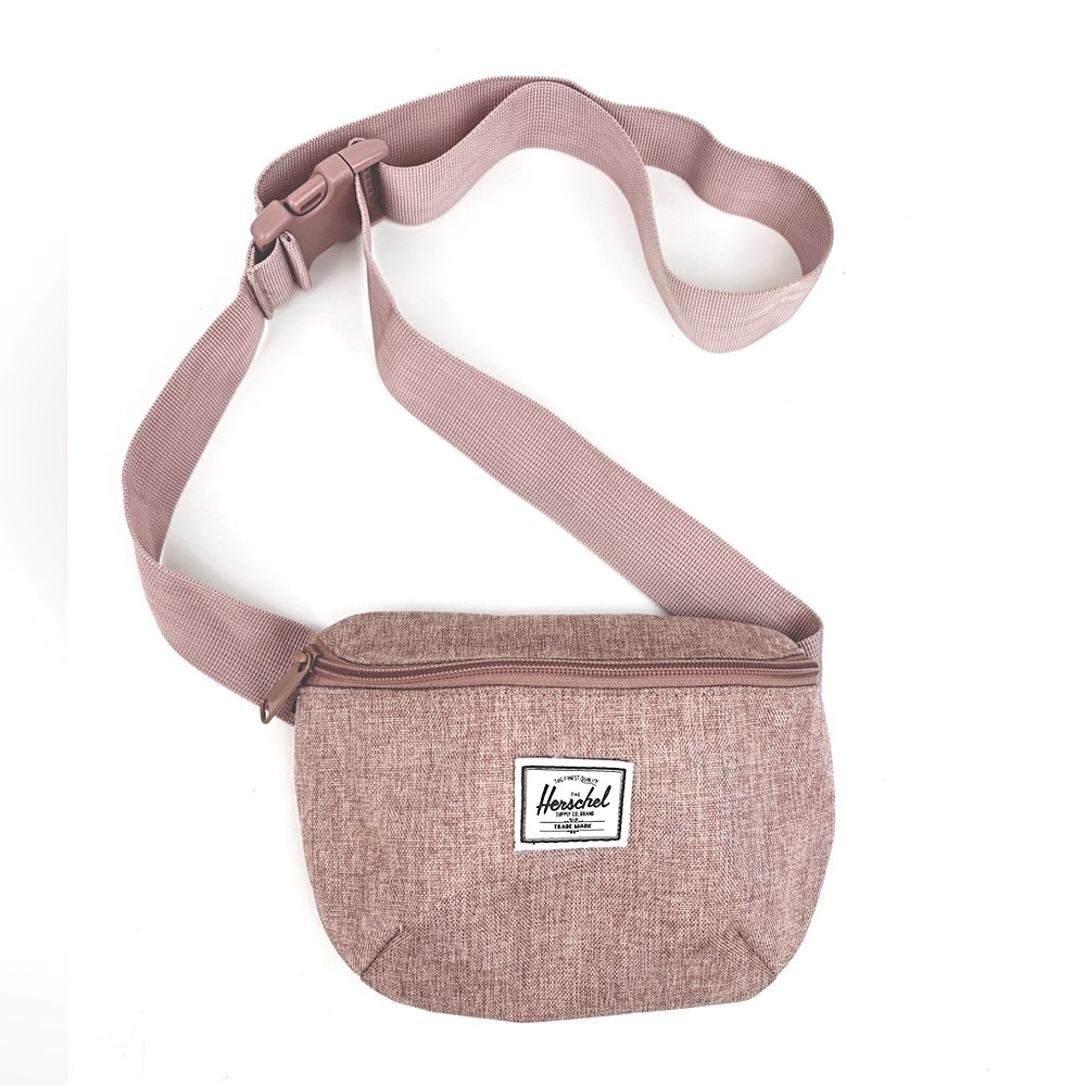 Herschel Supply Co Fourteen Hip Pack Ash Rose Crosshatch Belt Bag NWOT